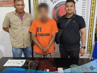 Polsek Bosar Maligas Tangkap Pengedar Sabu dengan Sepucuk Senjata Angin di Simalungun